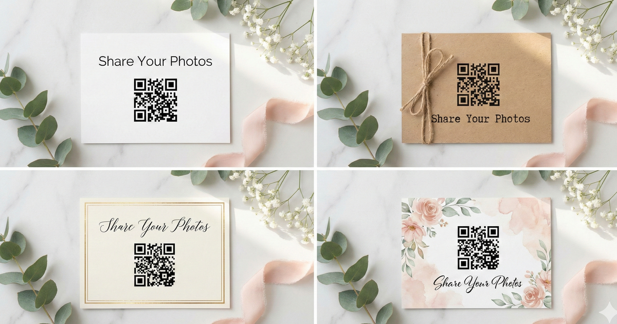 Wedding Table Card Design Ideas: 4 Styles for Your QR Code Photo Card ...